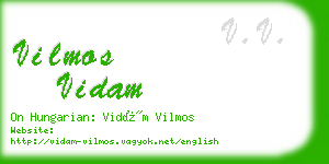 vilmos vidam business card